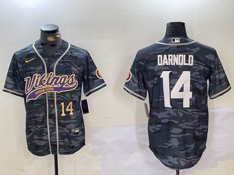 Men Minnesota Vikings #14 Darnold Camo Joint Name 2024 Nike Limited NFL Jersey style 2->indianapolis colts->NFL Jersey
